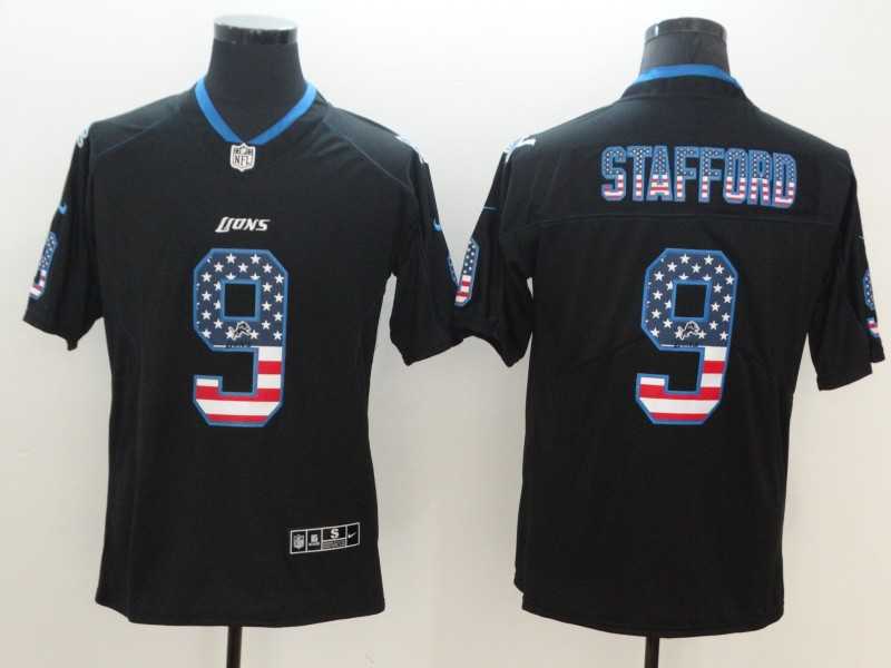 Nike Lions 9 Matthew Stafford Black USA Flag Fashion Color Rush Limited Jersey,We sell and wholesale Nike Lions 9 Matthew Stafford Black USA Flag Fashion Color Rush Limited Jersey on line form chian!